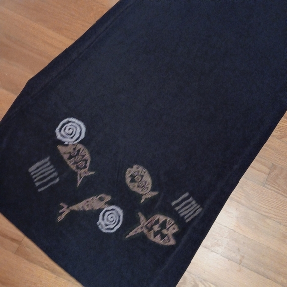 Vintage 80's Maxi Fish Dress Ladies Stretchy Black Cap Sleeves Michael Carrie - Picture 4 of 4